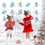 Renbuzhu 42PCS Winter Crafts Bulk: Snowman Paper Suncatchers DIY Kit - Image 2