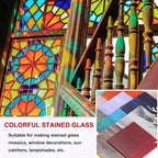 PATIKIL 4 x 6 Inch Transparent Stained Glass Sheets, 2 Sheets Mosaic Glass - Image 5
