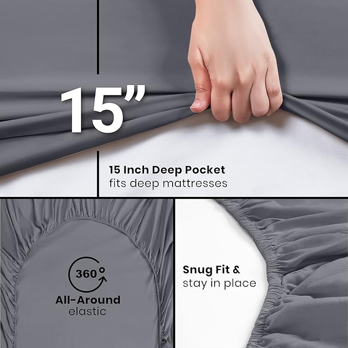Utopia Bedding Twin XL Fitted Sheets - Image 3