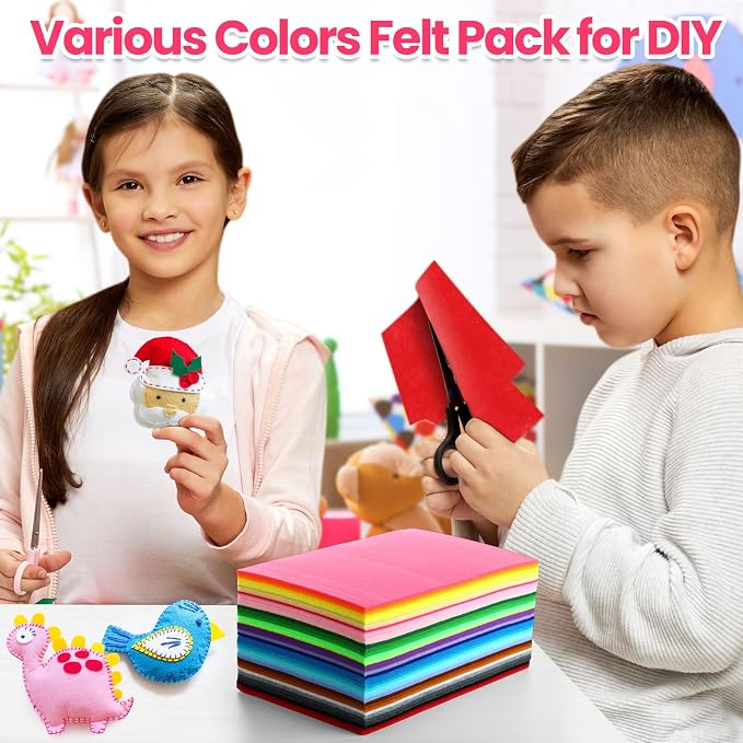 Reginary 120 Pcs 8 x 12 Inch & 8 x 35 Inch Felt Sheets Bulk - Image 6