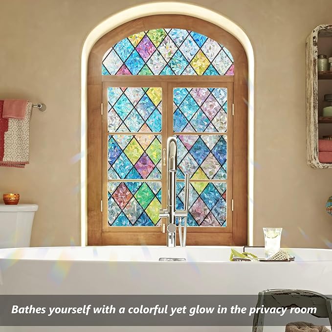 LEMON CLOUD Window Privacy Film, Stained Glass Window Film, Static Cling - Image 4