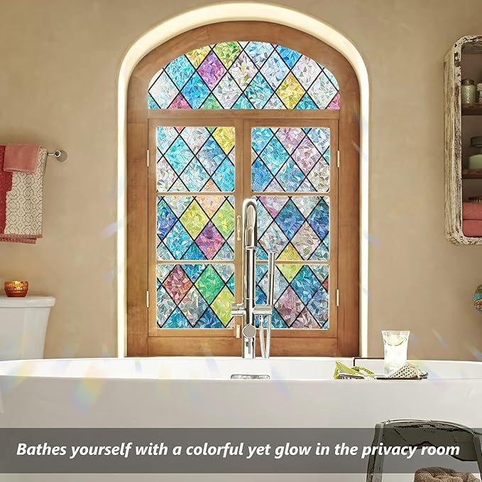 LEMON CLOUD Window Privacy Film, Stained Glass Window Film, Static Cling - Image 4