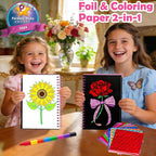 FUNNYB&G Foil Art Craft Kit for Girls 4-10 Years Old: Mess-Free & No-Glue - Image 2