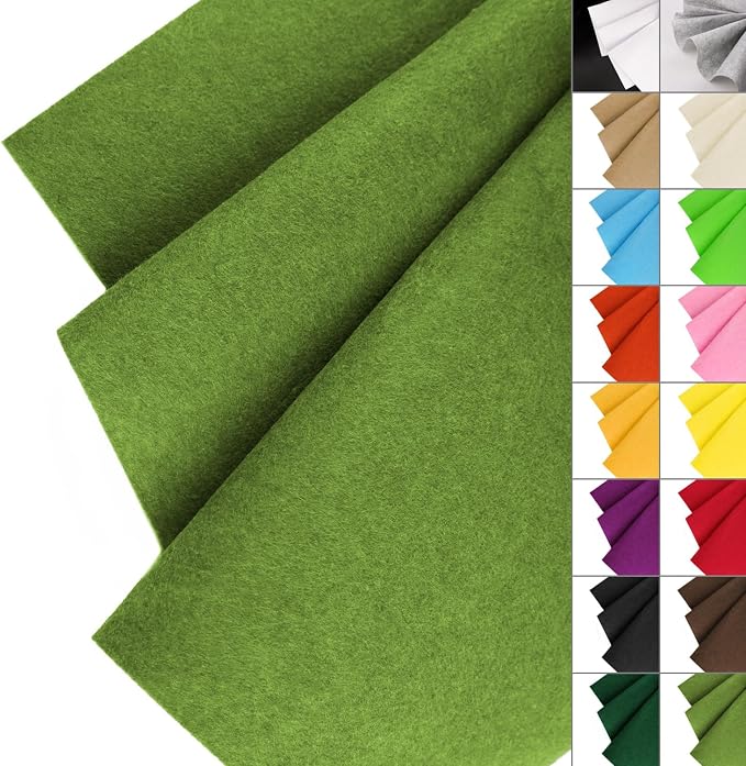 IONTACH 36" X 36" Stiff Felt Fabric 1.2mm Thick | Felt Sheet by IONTACH