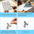 12pcs Iron on Letters for Clothing, Heat Transfer Vinyl Letters, DIY Fabric - Image 3