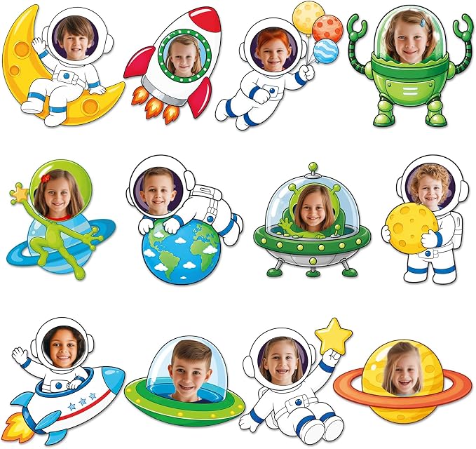 120pcs Outer Space Theme Cutouts Back to School Bulletin Board Decorations by partygreeting
