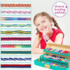 TingingYuli Friendship Bracelet Making Kit, 3-Layer Storage Box, Gift 6-12 | - Image 3