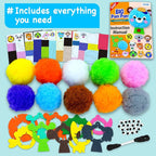 EZCRA Pom Pom Animal Craft Kit - Image 3
