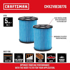 CRAFTSMAN CMXZVBE38776 Genuine 5-20 Gal. Fine Dust Wet Dry Vacuum Filter - Image 2