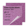 2 PCS 8 x 8 inch Glitter Colored Plexiglass Acrylic Sheets by gdhwcxl