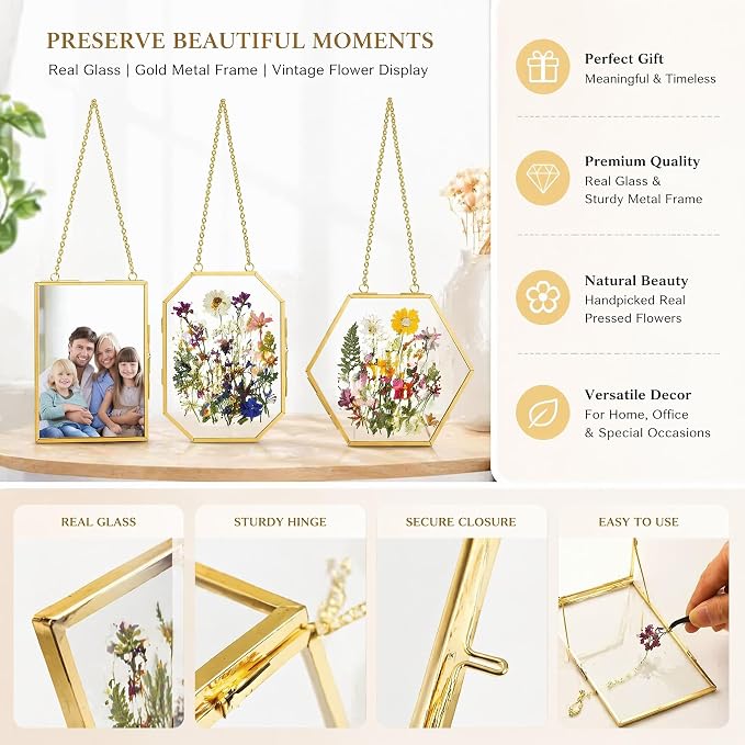 BABUFINE 3PCS Pressed Flower Frames - Image 3