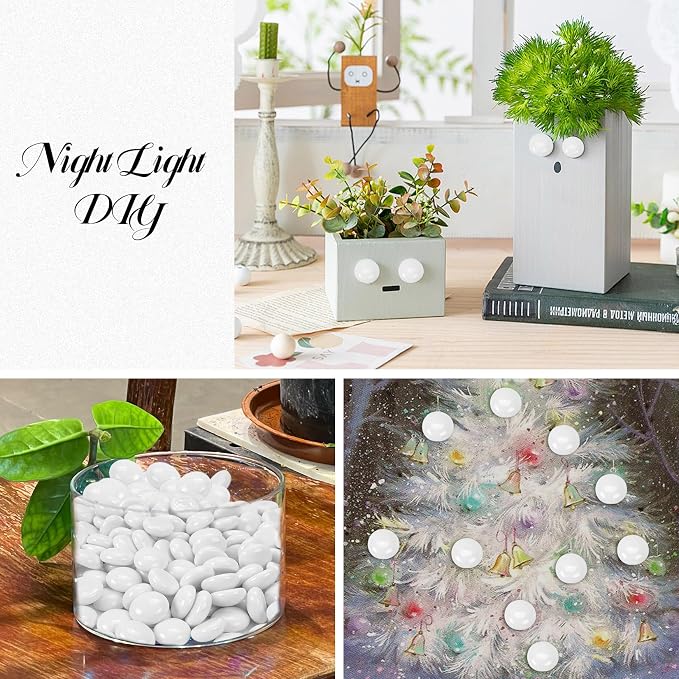 2LB White Flat Glass Marbles for Vases, Gemstone Beads Vase Filler Decorative - Image 4