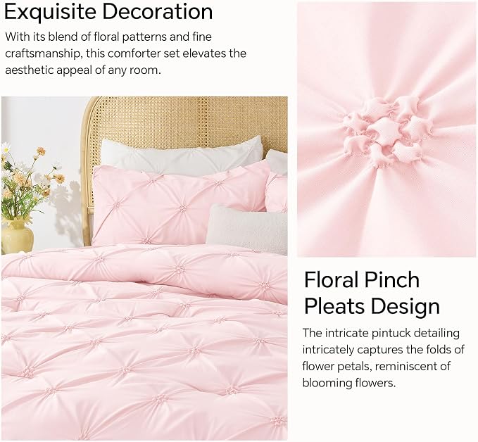 BEDELITE Baby Pink Twin Comforter Set - Image 4