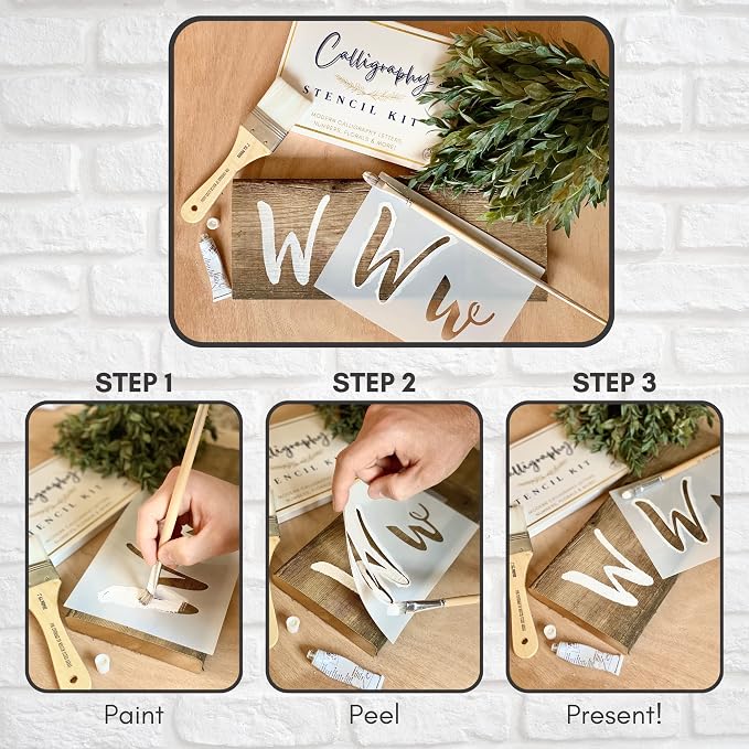 Boutique Stencil Template Kit | 45 Reusable Pieces | Lettering Uppercase Both - Image 4