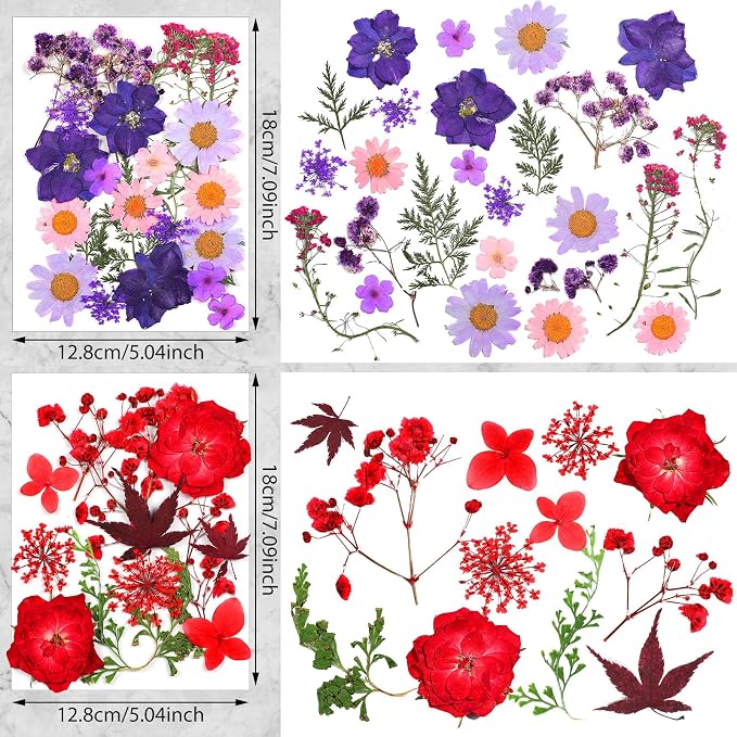 Nuanchu Dried Flower for Crafts Resin Pressed Flowers Bulk Real Dried - Image 3