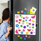 448 Pcs Glitter Foam Stickers, Butterfly & Flower Shapes Stickers, 7 Sheets - Image 5