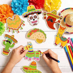 80PCS Wooden Cinco De Mayo Crafts Decorations Mexico Crafts - Image 3
