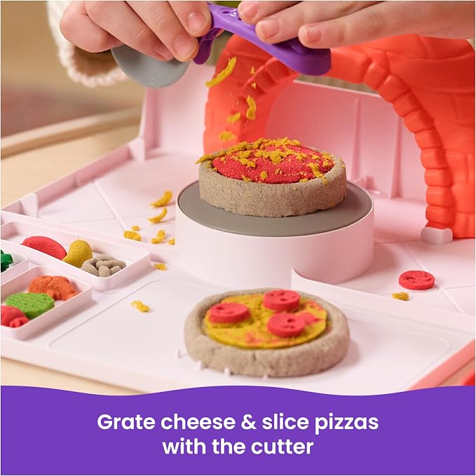 Kinetic Sand SquishPizza Playset, Moldable Play Sand Sensory Toys, Ages 5+ | - Image 6
