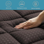 HYLEORY California King Mattress Pad Quilted Fitted Mattress Protector Cooling - Image 4