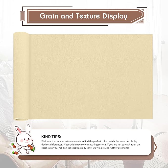 KING MOUNTAIN Leather Repair Patch, 12 x 60 Inches Self-Adhesive Repair Tape - Image 2