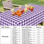 Smiry Rectangle Table Cloth, Waterproof Vinyl Tablecloth - Image 7