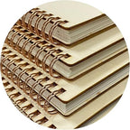 Cregugua 4 Pieces B6 Wooden Cover Sketchbook 80 blank Pages Jounal Notebook 7 x - Image 3