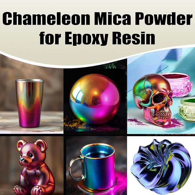 Chameleon Mica Powder, 28 Jars of Color Shift Mica Powder Set - Image 3