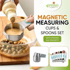 Spring Chef Magnetic Measuring Cups & Spoons Set of 15, Aqua Sky | Stackable - Image 3