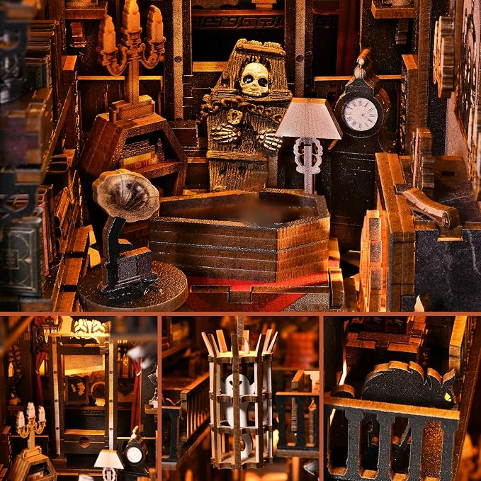 TOYQI DIY Book Nook Kit, Miniature House Dollhouse Kit - Image 4