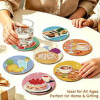 8-Pack Diamond Art Coaster Kit - Image 5