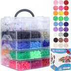 LIS HEGENSA 6300 Pcs DIY Childrens Crafts Beads Friendship Bracelet Kit by LISHEGENSA