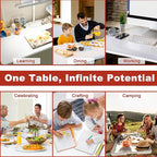 Elevon Folding Table Set of 2, 8 Feet Heavy Duty Fold-in-Half Utility Table - Image 7