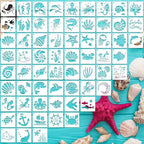 Sea Life Stencils for Kids, Drawing Templates for Wall Wood Fabric Canvas by Felixcraft-DIYDreamscape