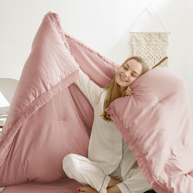 Andency Pink Comforter Set King Size - Image 2