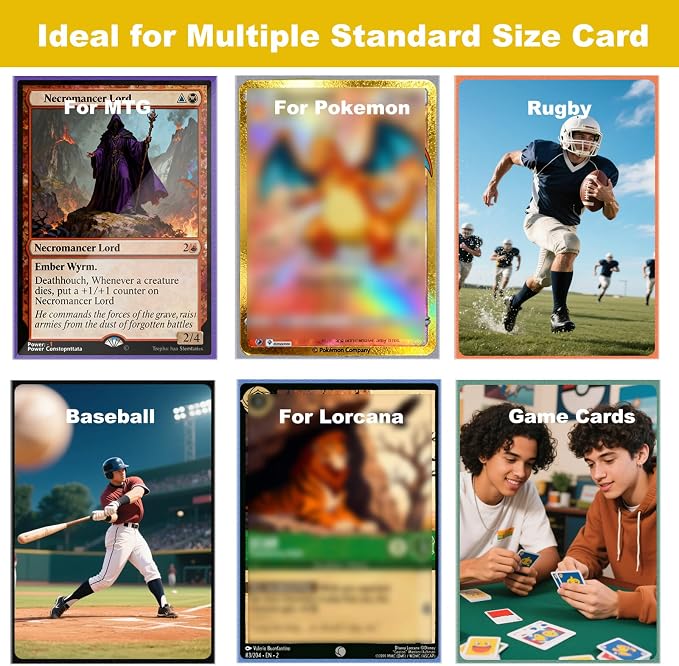 150 Pcs Matte Black Card Sleeves 2.6''x3.6'' Compatible - Image 5