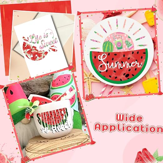 Tintnut Watermelon Permanent Vinyl 10 Pcs 12x10in Permanent Adhesive Vinyl | - Image 5