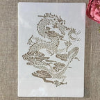 TIAMECH A4 Reusable Chinese Dragon Stencil - Image 2