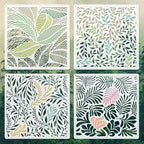 Wall Stencils for Painting Large Pattern, Exquisite Leaf Designs for Wall by Felixcraft-DIYDreamscape