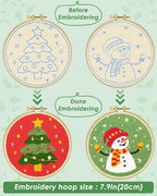 ERKOON Christmas Punch Needle Kit Adults Beginners, Needling Punch Project - Image 3
