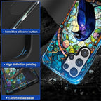 for Samsung Galaxy S25 Ultra Case, Crow Faux Stained Glass Pattern Glossy 2 in - Image 4