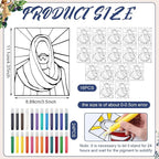 Remerry 16 Pcs DIY Jesus Suncatcher Vbs Faux Stained Glass Faith Based - Image 2