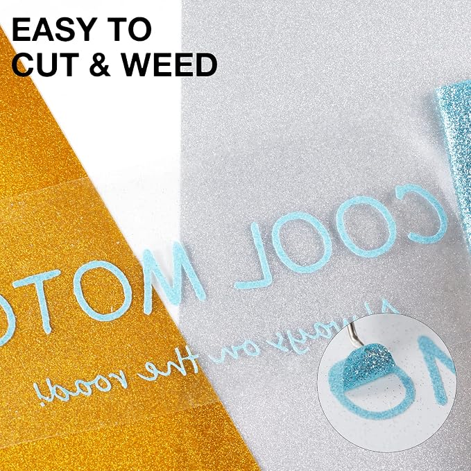 HTVRONT Glitter HTV Heat Transfer Vinyl Rolls - Image 4