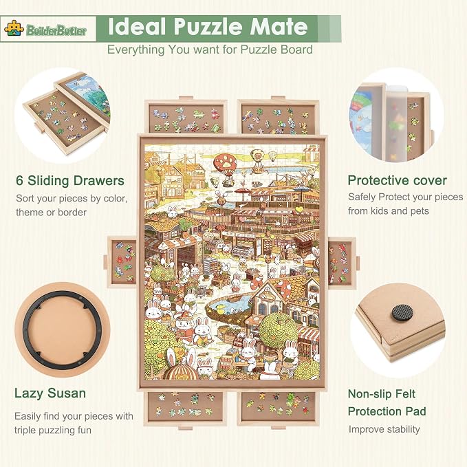 BuilderButler 1500 Pieces Rotating Puzzle Board - Image 2
