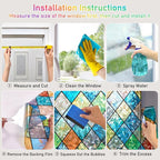 Sunbaby Window Privacy Film Stained Glass Decorative Rainbow Window Cling 3D - Image 8