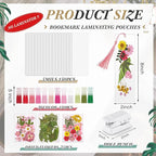 Fuyoooo 376 Pcs Pressed Flowers Bookmark Making Kit, DIY Bookmark Laminating - Image 2