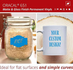 ORACAL 651 Matte Sky Blue Vinyl Durable Roll Easy to Weed Permanent Adhesive - Image 2