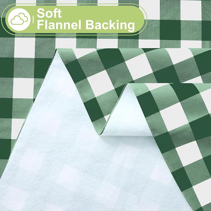 Smiry Rectangle Table Cloth, Waterproof Vinyl Tablecloth - Image 4