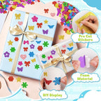 700 Pcs Glitter Foam Stickers, Butterfly & Flower & Bow Shapes Stickers - Image 3