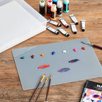Nuanchu 1 Set Large Handy Glass Oil Paint Palette Included 17 x 12.13 Inches - Image 2