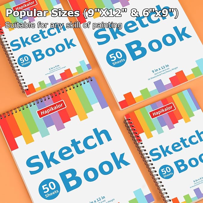 3-Pack 50 Sheets 9" x 12" Journal Kit, Spiral Bound Art Diary, Bulk School - Image 7